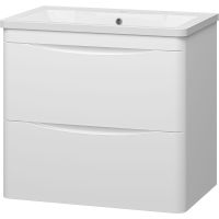 Тумба с раковиной Misty Атлантик 70 подвесная Белая арт-УТ000011691 — фото 1, Тумбы с раковиной