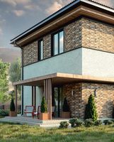 Керамическая плитка Beryoza Ceramica (Береза керамика) Brick house палевый Mix фасадная 7,5х25 см арт-BRICK HOUSE 250х75 (палевый MIX)  / 0,79 м2 — фото 2, Керамическая плитка