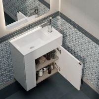 Тумба под раковину Kerama Marazzi Lato 50 LAT.50.1\WHT подвесная Белая глянцевая арт-LAT.50.1\WHT — фото 12, Тумбы под раковину