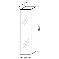 Шкаф пенал Jacob Delafon Odeon Up 35 подвесной Белый глянцевый арт-EB998RU-J5 — фото 3, Пеналы для ванной комнаты