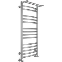 Водяной полотенцесушитель Terminus Енисей П15 500x1200 с полкой Хром, нижнее подключение, G 1/2" ВР, с угловым соединением арт-4670078529589 — фото 1, Водяные полотенцесушители