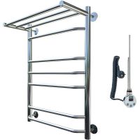 Электрический полотенцесушитель Тругор Браво 3 П элТЭН 80x50 с полкой Хром арт-Браво3/элТЭН8050П — фото 1, Электрические полотенцесушители