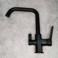 Смеситель для кухни Frap H62 Черный матовый арт-F4362 — фото 3, Смесители для кухни