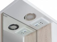 Зеркало со шкафом Iddis Sena 50 с подсветкой Белый Светлое дерево арт-SEN5000i99 — фото 4, Зеркальные шкафы в ванную