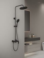 Душевая система Splenka Черная матовая арт-S41.24.06 — фото 2, Душевые стойки