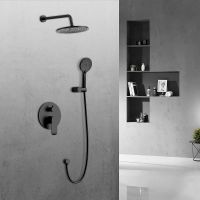 Душевая система Vincea Esse Черная матовая арт-VSFW-1E1MB — фото 2, Встраиваемые душевые комплекты