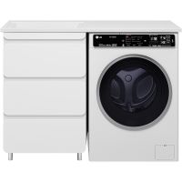 Тумба с раковиной Misty Чегет 120 L Белая глянцевая арт-УТ000013566 — фото 2, Тумбы с раковиной