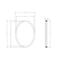 Зеркало Abber Stein 55 с подсветкой с многофункциональной панелью арт-AS6610BR — фото 2, Зеркала в ванную комнату