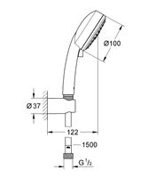 Товар: Душевой гарнитур Grohe Tempesta Cosmopolitan 100 Хром арт-27588002 - фото 4 Душевой гарнитур Grohe Tempesta Cosmopolitan 100 Хром арт-27588002 — фото 4, Душевые гарнитуры на держателе