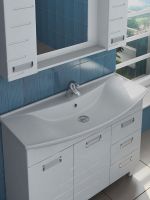 Тумба под раковину Vigo Diana 105 Белая арт-tn.DIA.STI.100.2D.3Y — фото 3, Тумбы под раковину