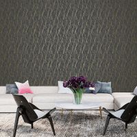 Обои Bruno Zoff Platinum Фольга на флизелине (1,06*10,05) Серый, Линии арт-60108-5 — фото 2, Обои для стен