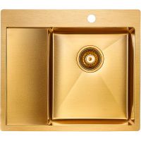 Кухонная мойка Paulmark Kroner 59F Брашированное золото арт-PM225951-BGR — фото 1, Кухонные мойки