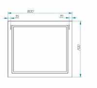 Зеркало Эстет Bali Classic 80 Белое арт-ФР-00002235 — фото 4, Зеркала в ванную комнату