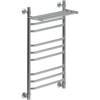 Водяной полотенцесушитель Ника Trapezium ЛТ (Г2) ВП 80/40 с полкой Хром арт-ЛТ Г2 ВП 80/40 — фото 1, Водяные полотенцесушители