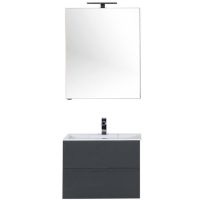 Комплект мебели для ванной Aquanet Алвита 60 подвесной Серый антрацит арт-184576 — фото 1, Комплекты мебели для ванной