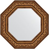 Зеркало Evoform Octagon 65x65 в багетной раме - Виньетка состаренная бронза 109 мм арт-BY 7388 — фото 1, Зеркала в ванную комнату