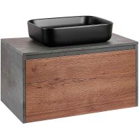 Тумба под раковину Vincea Mesa 80 подвесная T.Oak Beton арт-VMC-2MS800TB — фото 6, Тумбы под раковину