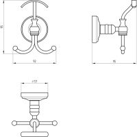 Товар: Тройной крючок Migliore Mirella Медь арт-17364 - фото 3 Тройной крючок Migliore Mirella Медь арт-17364 — фото 3, Крючки для полотенец