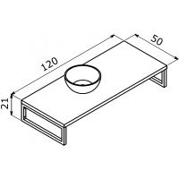 Консоль под раковину Orka Kestel 120 Дуб арт-3001043 — фото 4, Консоли для раковины