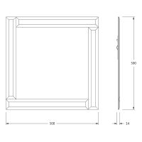 Зеркало Evoform Style 50x50 с зеркальным обрамлением - цвет Графит арт-BY 0825 — фото 4, Зеркала в ванную комнату