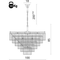 Люстра Divinare Nova Прозрачная Черная арт-3001/01 LM-16 — фото 4, Люстры