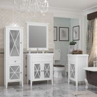 Зеркало Opadiris Палермо 70 Белое матовое арт-00-00006726 — фото 3, Зеркала в ванную комнату