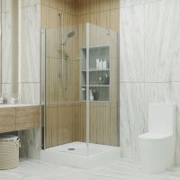 Душевой уголок Triton Форта-Хром 90х90 профиль Хром стекло прозрачное арт-Щ0000053344 — фото 3, Квадратные душевые уголки