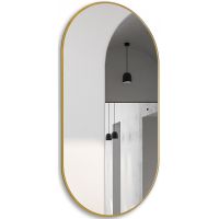 Зеркало Abber Kontur 55 с подсветкой Золото с бесконтактным выключателем и диммером арт-AG6304SCG — фото 1, Зеркала в ванную комнату