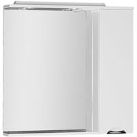 Зеркало со шкафом Aquanet Гретта 90 R с подсветкой Венге Белое арт-173993 — фото 1, Зеркальные шкафы в ванную