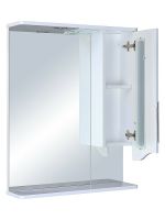 Зеркало со шкафом Runo Толедо 65 R с подсветкой Белое арт-00000001040 — фото 2, Зеркальные шкафы в ванную