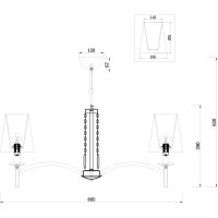 Люстра Maytoni Modern Krona Серая Никель арт-MOD076PL-06N — фото 6, Люстры