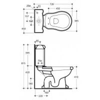 Унитаз компакт Migliore Bella без бачка и сиденья арт-20612 — фото 5, Напольные унитазы