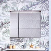 Зеркальный шкаф Бриклаер Кристалл 75 с подсветкой Ясень Анкор темный арт-4627125414916 — фото 1, Зеркальные шкафы в ванную