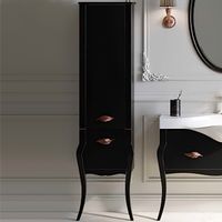 Шкаф пенал Clarberg Borgia 48 Черная Патина медь арт-BOR0548BLK — фото 1, Пеналы для ванной комнаты