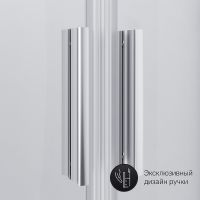 Душевой уголок AM.PM Gem Профиль матовый хром, стекло прозрачное арт-W90G-401A090WT — фото 9, Душевые уголки четверть круга