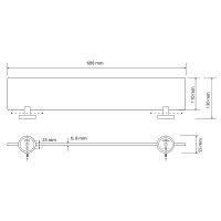 Товар: Стеклянная полка Bemeta Dark Черная арт-104102040 - фото 2 Стеклянная полка Bemeta Dark Черная арт-104102040 — фото 2, Полки для ванной и душа