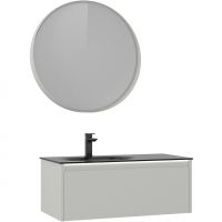 Тумба с раковиной Orka Lisbon 90 подвесная Кашемировая матовая арт-5001429 — фото 2, Тумбы с раковиной