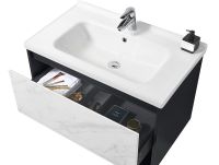Тумба с раковиной Orans BC-0903 60 подвесная Dark grey White marble арт-903600 — фото 3, Тумбы с раковиной