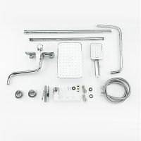 Товар: Душевая система Frap Хром арт-F24002 - фото 4 Душевая система Frap Хром арт-F24002 — фото 4, Душевые стойки