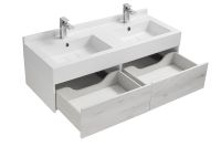 Тумба под раковину Aquaton Сакура 120 подвесная Ольха наварра Белый глянец арт-1A219701SKW80 — фото 3, Тумбы под раковину