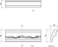 Карниз гибкий Европласт 1.50.192 2000x70x40 мм арт-1.50.192 (гибкий) — фото 3, Карнизы