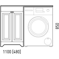 Товар: Тумба под раковину Corozo Леон 110 Белая матовая арт-SD-00000890 - фото 4 Тумба под раковину Corozo Леон 110 Белая матовая арт-SD-00000890 — фото 4, Тумбы под раковину
