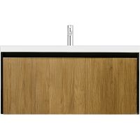 Тумба под раковину Velvex Klaufs 100 подвесная Шатанэ Черная арт-tpKLA.100.1Y.NEW-617.217 — фото 1, Тумбы под раковину