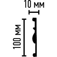 Товар: Молдинг Decomaster 2400x100x10 мм арт-DT-8037 - фото 2 Молдинг Decomaster 2400x100x10 мм арт-DT-8037 — фото 2, Молдинги