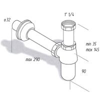 Сифон для раковины Migliore Ricambi Бронза арт-17915 — фото 4, Сифоны для раковины