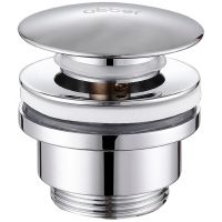 Донный клапан Abber click-clack Хром арт-AF0011 — фото 1, Донные клапаны