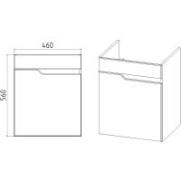Тумба под раковину VIANT Куба 50 подвесная Белая арт-VKUB50CO-T1STP — фото 5, Тумбы под раковину