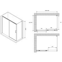 Душевой уголок Abber Komfort 160x90 профиль Черный стекло прозрачное арт-AG93160B-S92B — фото 3, Прямоугольные душевые уголки