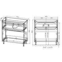 Тумба под раковину Style Line Марелла 70 Люкс Plus Белый глянец антискрейтч арт-СС-00002399 — фото 7, Тумбы под раковину