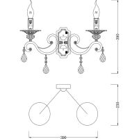 Настенный светильник Maytoni Royal Classic Grace Латунь арт-RC247-WL-02-R — фото 4, Бра